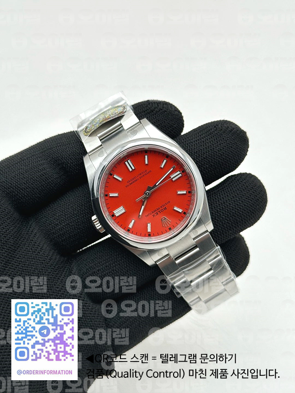 CLEAN공장 롤렉스 오이스터퍼페츄얼 36 레드다이얼 브레이슬릿 클린공장 Oyster Perpetual 126000 36mm Clean 1:1 Best Edition 904L Steel Red Dial VR3230 출고 전 실물 검수사진 5