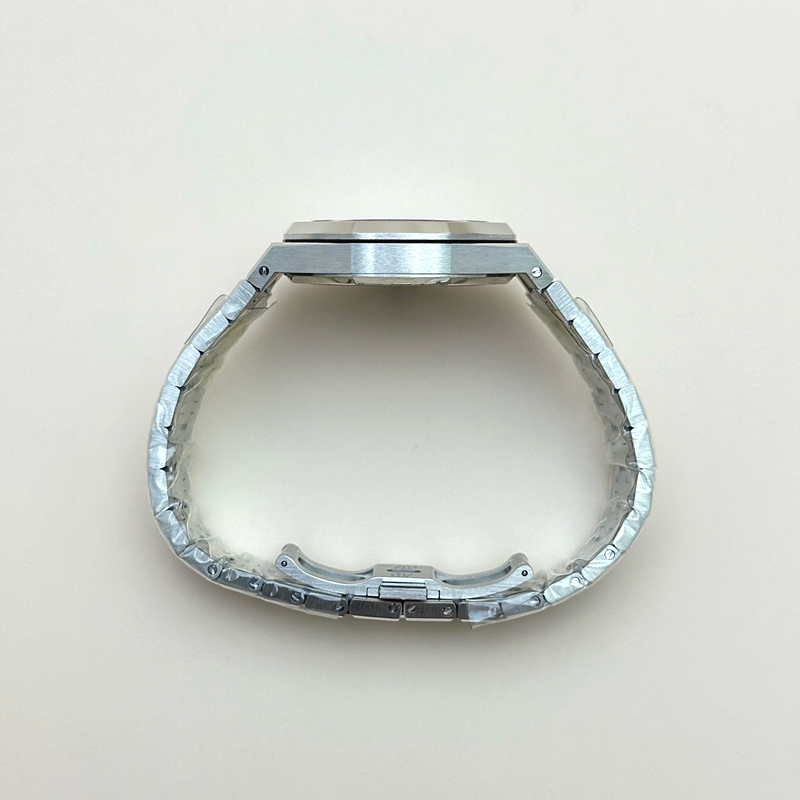 APS공장 오데마피게 로얄오크15454 프로스티드골드 새틴폴리싱 스틸 블랙다이얼 Royal Oak 37mm 15454 Frosted SS APSF 1:1 Best Edition Black Textured Dial on Frosted SS Bracelet SA3120 Super Clone 출고 전 실물 검수사진 8