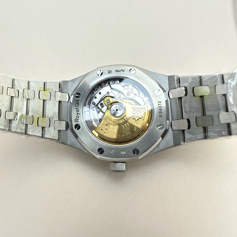 APS공장 오데마피게 로얄오크15454 프로스티드골드 새틴폴리싱 스틸 블랙다이얼 Royal Oak 37mm 15454 Frosted SS APSF 1:1 Best Edition Black Textured Dial on Frosted SS Bracelet SA3120 Super Clone 출고 전 실물 검수사진 10