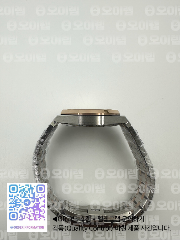 APS공장 오데마피게 로얄오크15454 로즈골드콤비 화이트다이얼 Royal Oak 37mm 15450 SS/RG APSF 1:1 Best Edition White Textured Dial on SS/RG Bracelet SA3120 Super Clone 출고 전 실물 검수사진 10