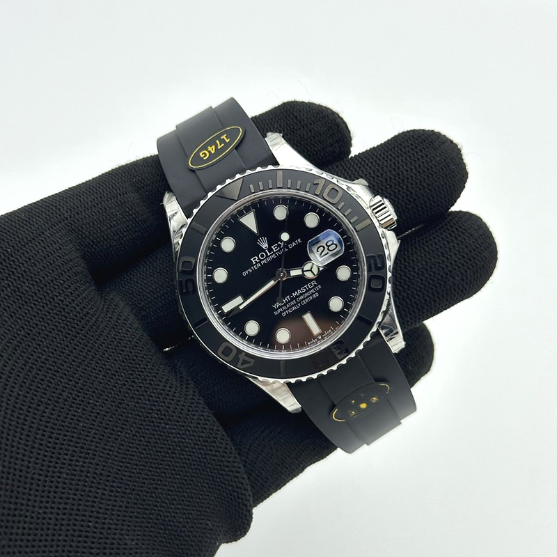 KF공장 롤렉스 요트마스터 42 스틸 블랙다이얼 러버스트랩  텅스텐 Yacht-Master 226659 KF 1:1 Best Edition YG Wrapped on Oysterflex Strap VR3235 (Gen Weight) 출고 전 실물 검수사진 4