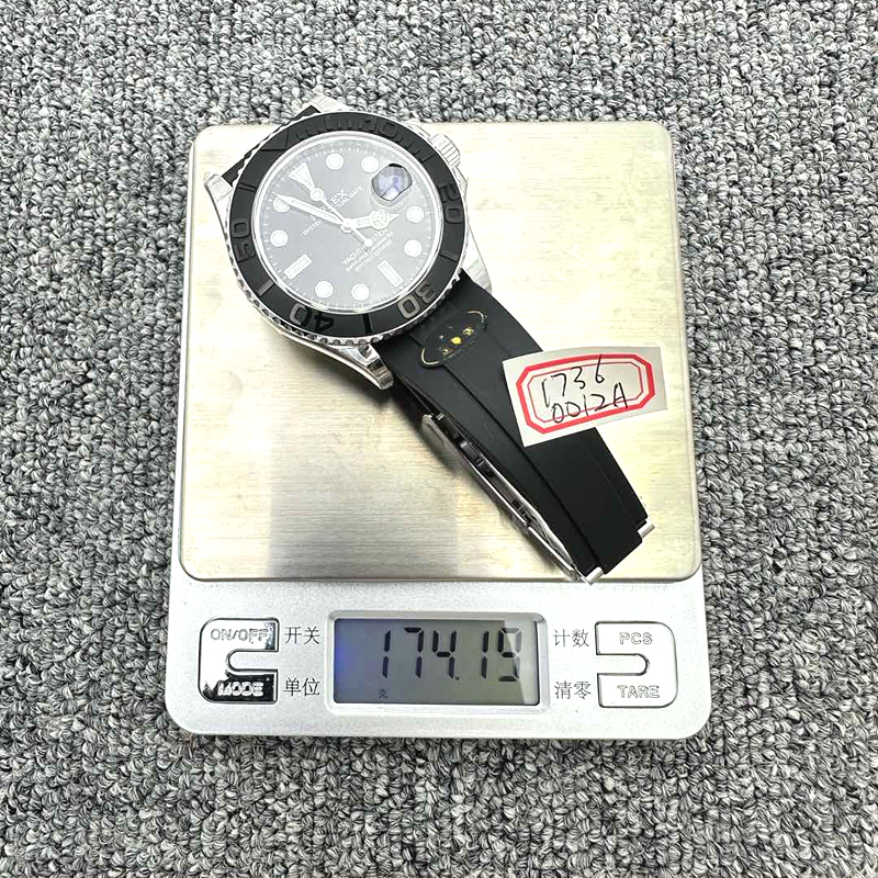 KF공장 롤렉스 요트마스터 42 스틸 블랙다이얼 러버스트랩  텅스텐 Yacht-Master 226659 KF 1:1 Best Edition YG Wrapped on Oysterflex Strap VR3235 (Gen Weight) 출고 전 실물 검수사진 11