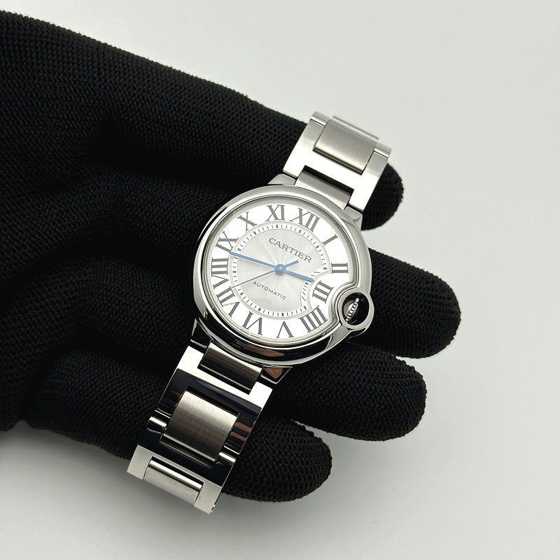 CH공장 까르띠에 발롱블루 36mm 스틸 화이트다이얼 오토메틱 브레이슬릿 Ballon Bleu 36mm SS CHF 1:1 Best Edition White Texture Dial on SS Bracelet NH05A 출고 전 실물 검수사진 3