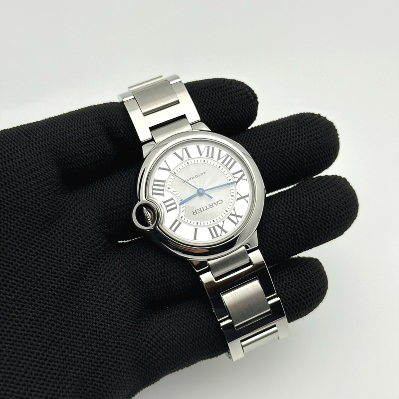 CH공장 까르띠에 발롱블루 36mm 스틸 화이트다이얼 오토메틱 브레이슬릿 Ballon Bleu 36mm SS CHF 1:1 Best Edition White Texture Dial on SS Bracelet NH05A 출고 전 실물 검수사진 4