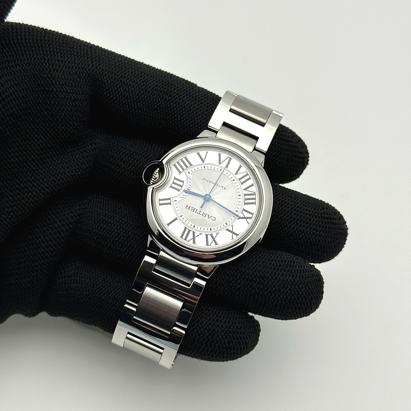 CH공장 까르띠에 발롱블루 36mm 스틸 화이트다이얼 오토메틱 브레이슬릿 Ballon Bleu 36mm SS CHF 1:1 Best Edition White Texture Dial on SS Bracelet NH05A 출고 전 실물 검수사진 5
