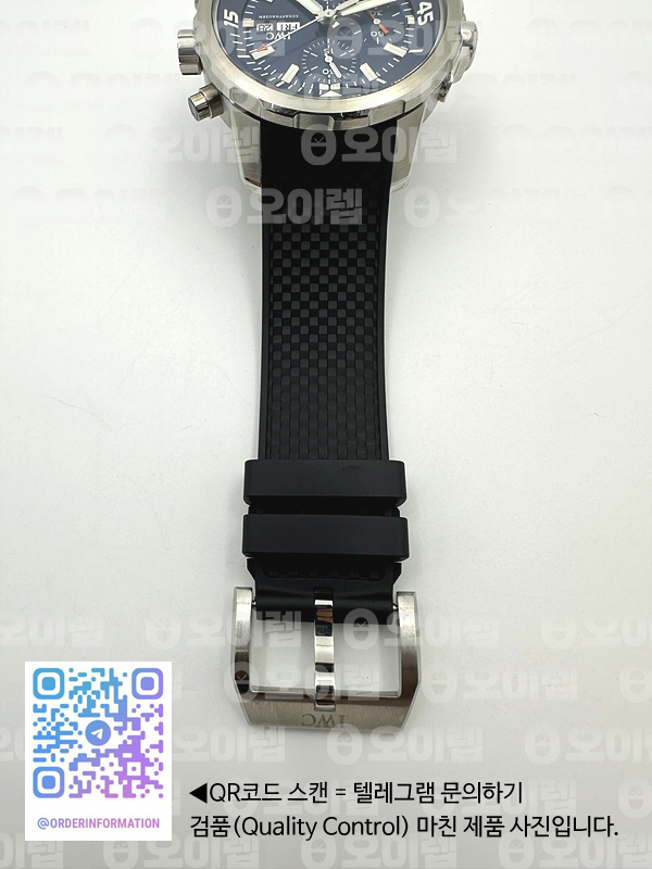 APS공장 IWC 아쿠아타이머 크로노그래프 스틸 블루다이얼 블랙러버스트랩 Aquatimer IW376805 SS APSF 1:1 Best Edition Blue Dial on Black Rubber Strap A7750 출고 전 실물 검수사진 11