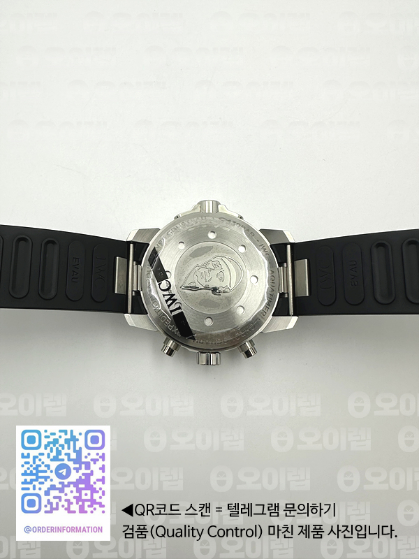 APS공장 IWC 아쿠아타이머 크로노그래프 스틸 블루다이얼 블랙러버스트랩 Aquatimer IW376805 SS APSF 1:1 Best Edition Blue Dial on Black Rubber Strap A7750 출고 전 실물 검수사진 15