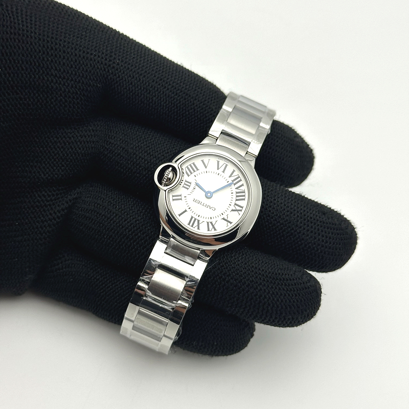 AF공장 까르띠에 발롱블루 28mm 화이트다이얼 브레이슬릿 Ballon Bleu Ladies 28mm SS AF 1:1 Best Edition White Dial Bezel on SS Bracelet Ronda Quartz 출고 전 실물 검수사진 5