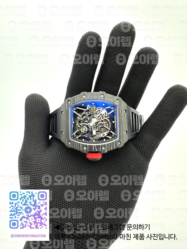 ZF공장 리차드밀 NTPT풀카본 RM035-02 블랙러버스트랩 V6 RM035-02 NTPT ZF 1:1 Best Edition Skeleton Dial on Black Rubber Strap RMAL1 Super Clone V6 출고 전 실물 검수사진 2