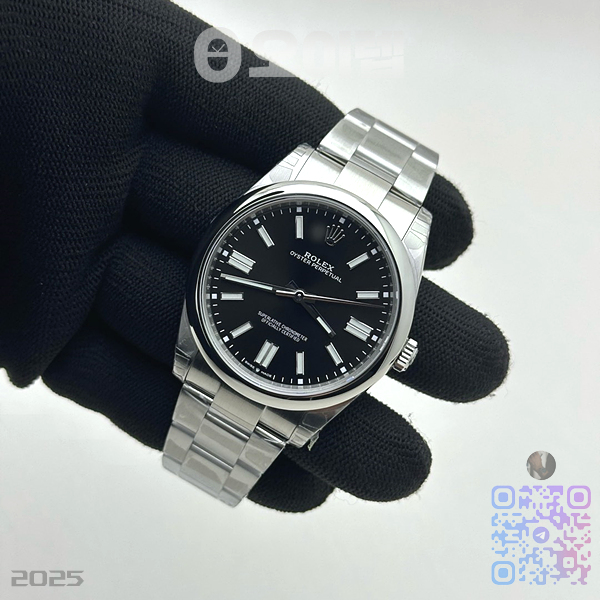 VS공장 롤렉스 오이스터퍼페츄얼 41 블랙다이얼 브레이슬릿 Oyster Pert 41mm 124300 Oys SS/SS Black VSF VS3235 출고 전 실물 검수사진 3