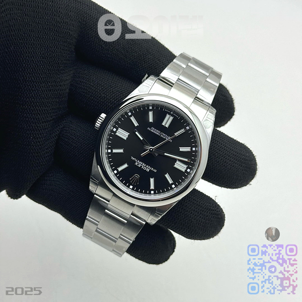 VS공장 롤렉스 오이스터퍼페츄얼 41 블랙다이얼 브레이슬릿 Oyster Pert 41mm 124300 Oys SS/SS Black VSF VS3235 출고 전 실물 검수사진 5