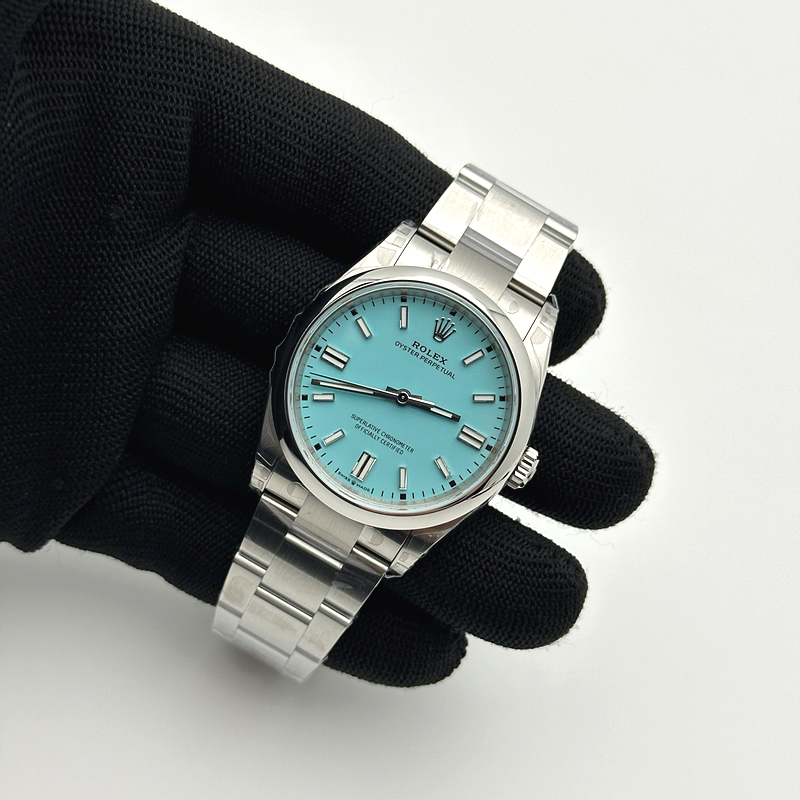 VS공장 롤렉스 오이스터퍼페츄얼 36 티파니 블루다이얼 브레이슬릿 터콰이즈 Oyster Perpetual 126000 36mm VSF 1:1 Best Edition 904L Steel Tiffany Blue Dial VS3230 V2 출고 전 실물 검수사진 3