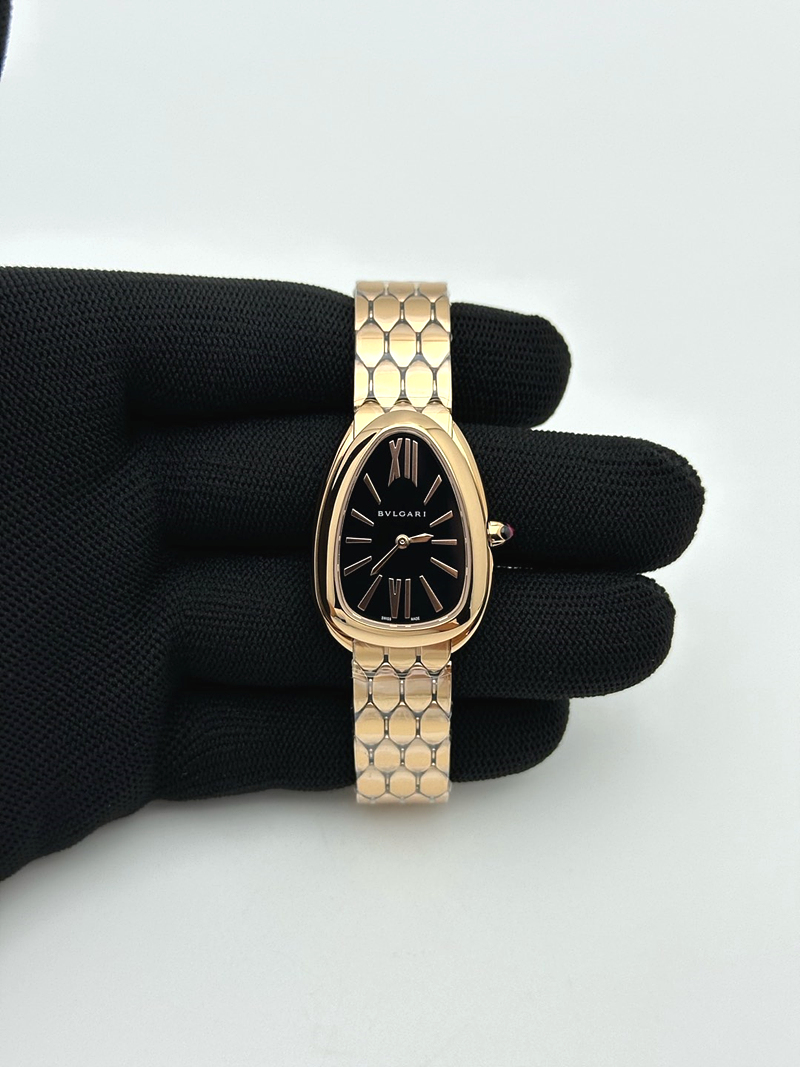 BV공장 불가리 세르펜티 세두토리 로즈골드금통 블랙다이얼 브레이슬릿 Serpenti Seduttori RG BVF 1:1 Best Edition Black Dial on RG Bracelet ETA Quartz 출고 전 실물 검수사진 1