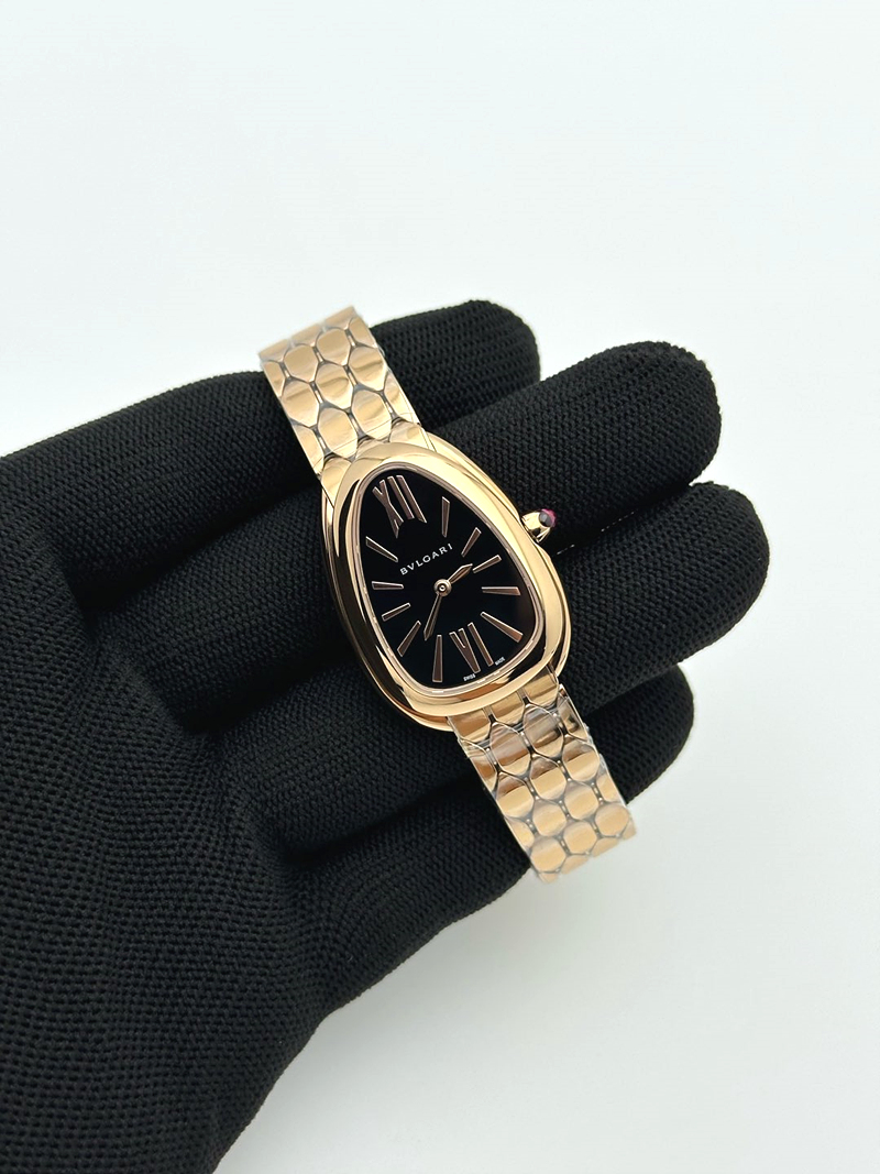 BV공장 불가리 세르펜티 세두토리 로즈골드금통 블랙다이얼 브레이슬릿 Serpenti Seduttori RG BVF 1:1 Best Edition Black Dial on RG Bracelet ETA Quartz 출고 전 실물 검수사진 2