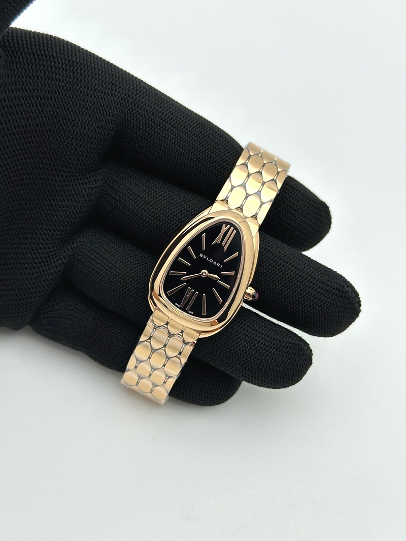BV공장 불가리 세르펜티 세두토리 로즈골드금통 블랙다이얼 브레이슬릿 Serpenti Seduttori RG BVF 1:1 Best Edition Black Dial on RG Bracelet ETA Quartz 출고 전 실물 검수사진 3