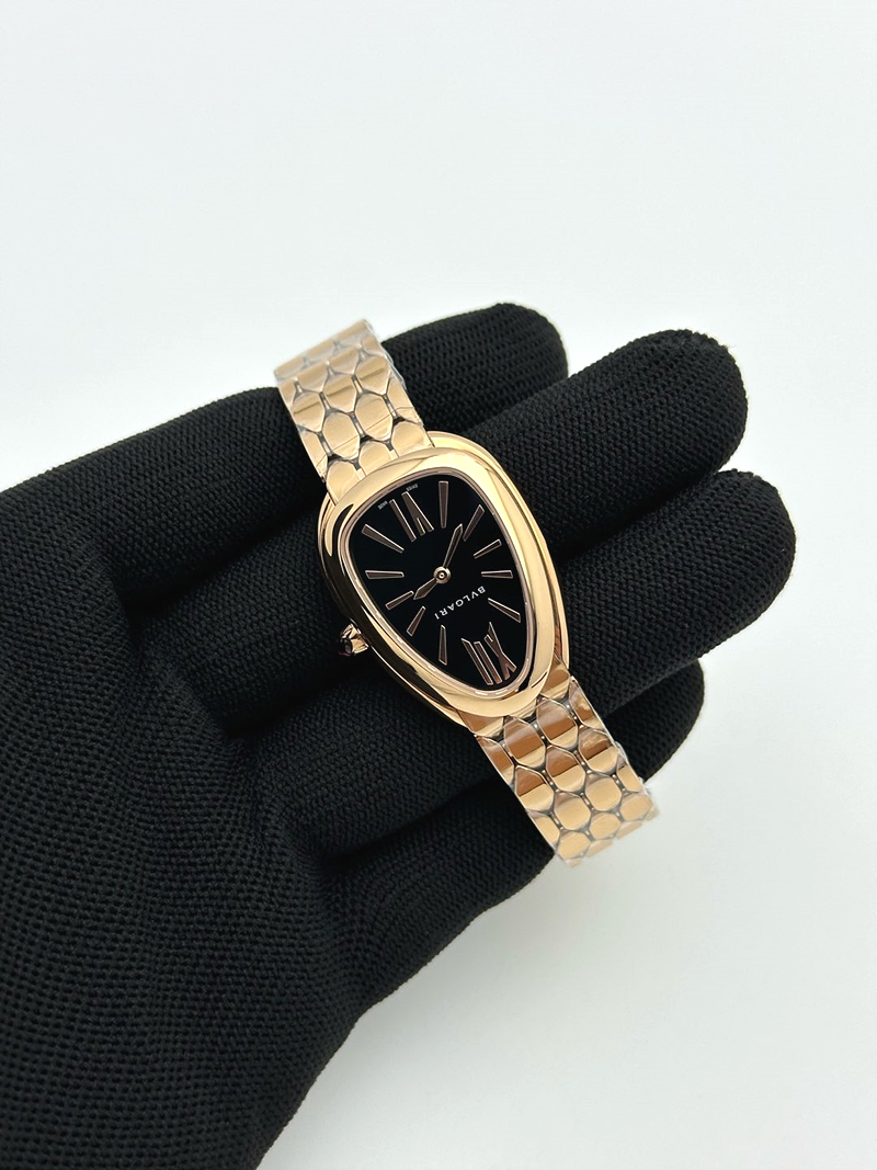 BV공장 불가리 세르펜티 세두토리 로즈골드금통 블랙다이얼 브레이슬릿 Serpenti Seduttori RG BVF 1:1 Best Edition Black Dial on RG Bracelet ETA Quartz 출고 전 실물 검수사진 4