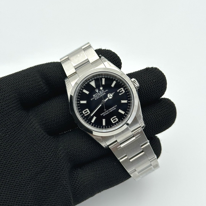 VS공장 롤렉스 익스플로러 36 신형 124270 스틸 브레이슬릿 Explorer 1 124270 36mm 904L SS/SS Blk VSF VS3230 출고 전 실물 검수사진 2