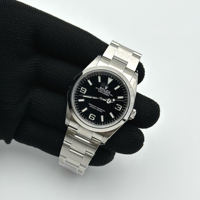 VS공장 롤렉스 익스플로러 36 신형 124270 스틸 브레이슬릿 Explorer 1 124270 36mm 904L SS/SS Blk VSF VS3230 출고 전 실물 검수사진 3