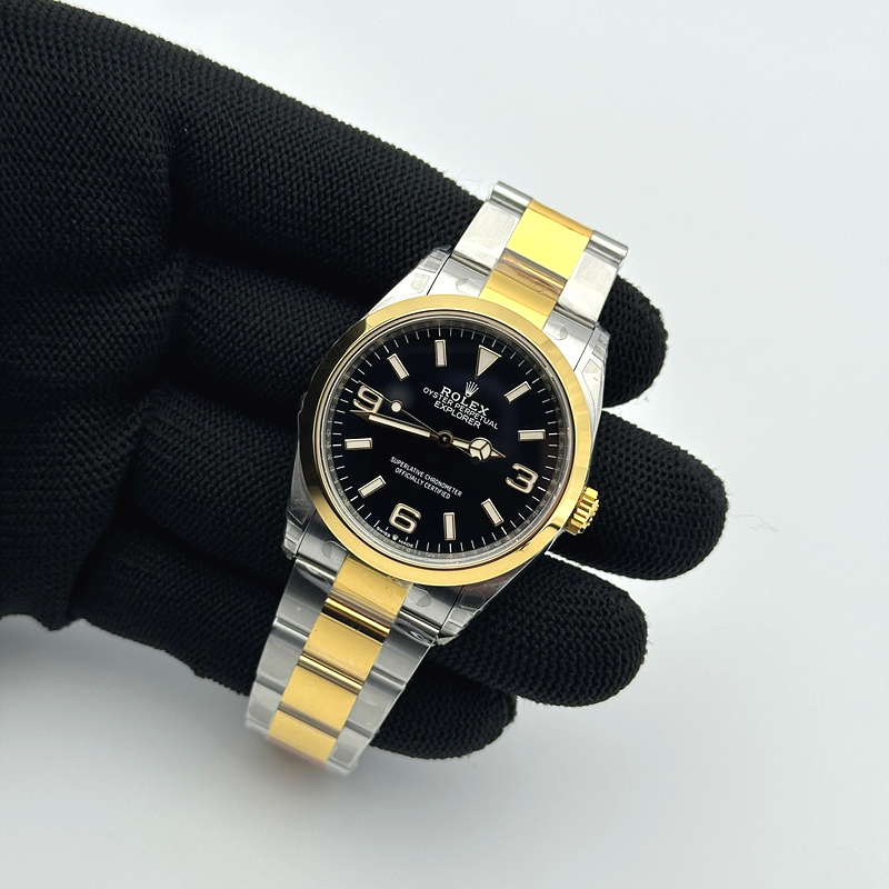 VS공장 롤렉스 익스플로러 36 신형 124273 옐로우골드콤비 브레이슬릿 Explorer 1 124273 36mm 904L YG/SS Blk VSF VS3230 출고 전 실물 검수사진 3