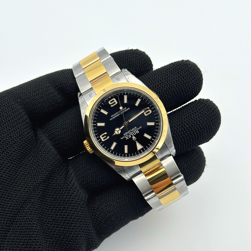 VS공장 롤렉스 익스플로러 36 신형 124273 옐로우골드콤비 브레이슬릿 Explorer 1 124273 36mm 904L YG/SS Blk VSF VS3230 출고 전 실물 검수사진 4