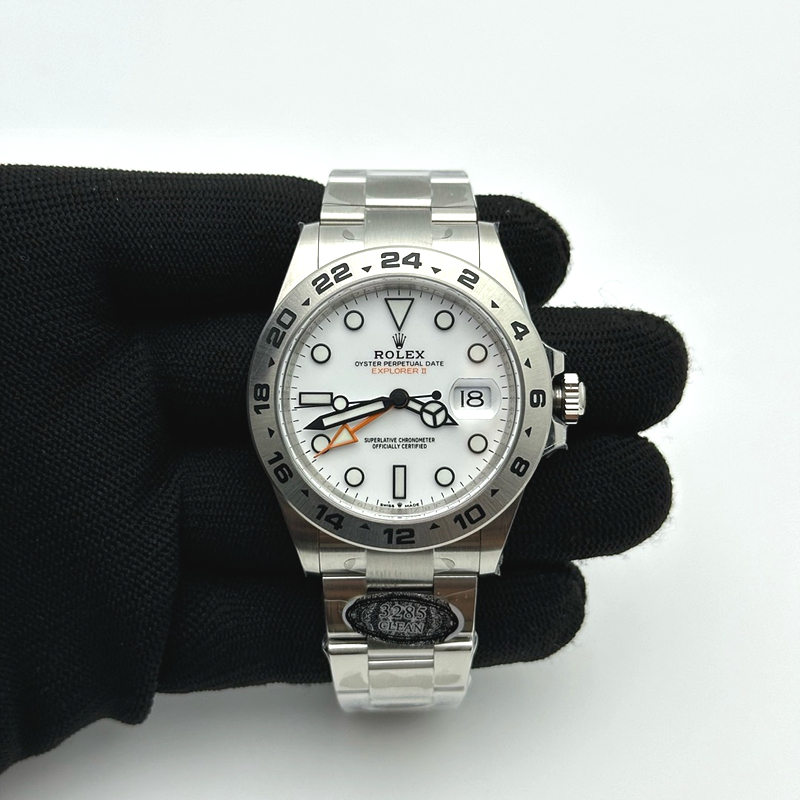 Clean공장 롤렉스 익스플로러2 화이트다이얼 브레이슬릿 Explorer II 216570 904 SS/SS White Clean DD3285 클린 출고 전 실물 검수사진 2