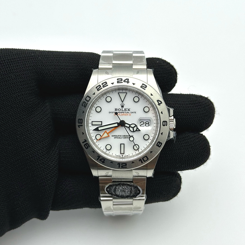 Clean공장 롤렉스 익스플로러2 화이트다이얼 브레이슬릿 Explorer II 216570 904 SS/SS White Clean DD3285 클린 출고 전 실물 검수사진 3