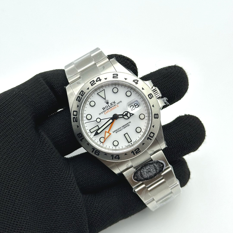 Clean공장 롤렉스 익스플로러2 화이트다이얼 브레이슬릿 Explorer II 216570 904 SS/SS White Clean DD3285 클린 출고 전 실물 검수사진 4