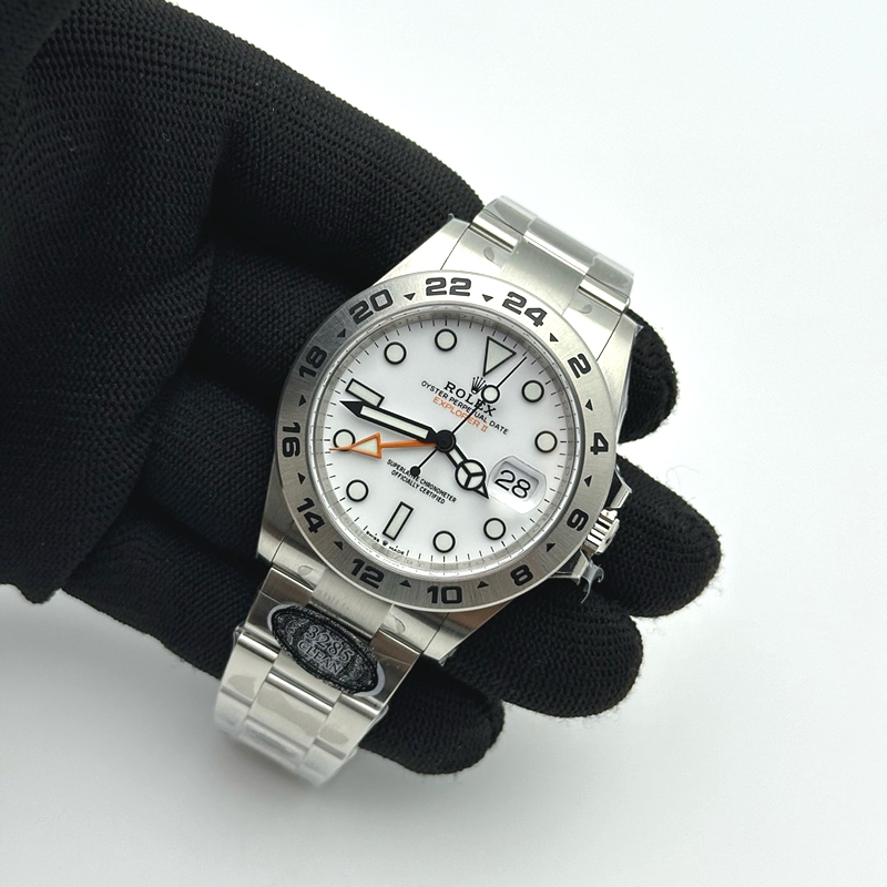 Clean공장 롤렉스 익스플로러2 화이트다이얼 브레이슬릿 Explorer II 216570 904 SS/SS White Clean DD3285 클린 출고 전 실물 검수사진 5