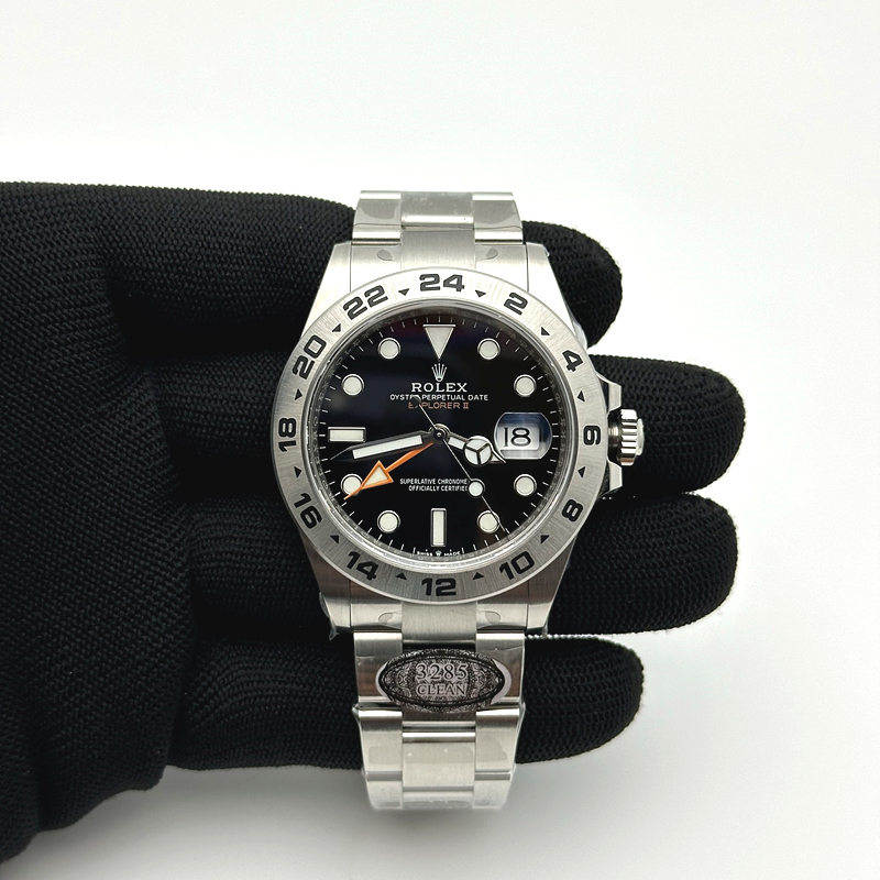 Clean공장 롤렉스 익스플로러2 블랙다이얼 브레이슬릿 Explorer II 216570 904 SS/SS Black Clean DD3285 클린 출고 전 실물 검수사진 2