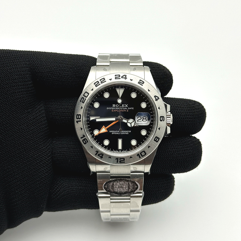 Clean공장 롤렉스 익스플로러2 블랙다이얼 브레이슬릿 Explorer II 216570 904 SS/SS Black Clean DD3285 클린 출고 전 실물 검수사진 3