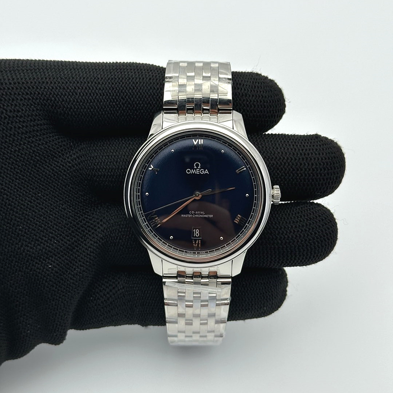 VS공장 오메가 드 빌 스틸 블루다이얼 브레이슬릿 De Ville Date SS VSF 1:1 Best Edition Blue Dial on SS Bracelet A8800 출고 전 실물 검수사진 2