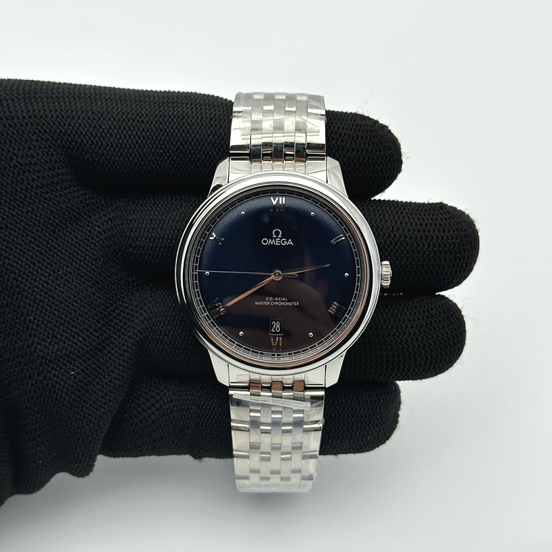 VS공장 오메가 드 빌 스틸 블루다이얼 브레이슬릿 De Ville Date SS VSF 1:1 Best Edition Blue Dial on SS Bracelet A8800 출고 전 실물 검수사진 3