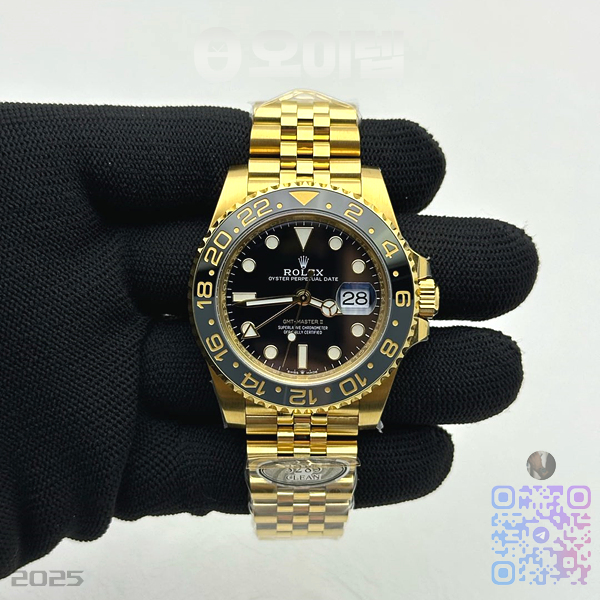 CLEAN공장 롤렉스 GMT마스터2 기네스 옐로우골드금통 블랙다이얼 쥬빌레브레이슬릿 클린공장 GMT Master II 126718 GRNR Clean 1:1 Best Edition Black Dial on YG Jubilee Bracelet DD3285 CHS 출고 전 실물 검수사진 3