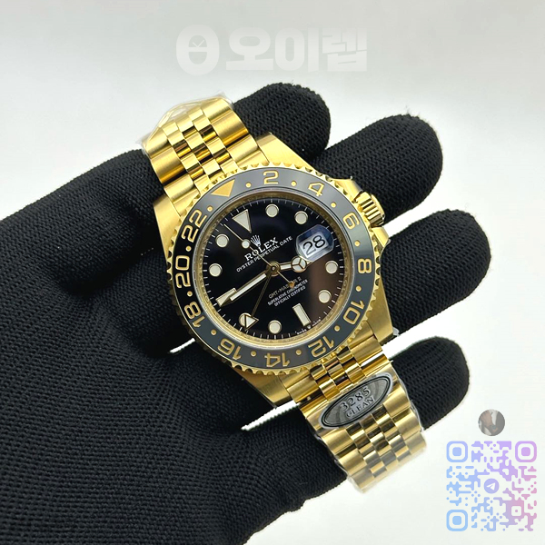 CLEAN공장 롤렉스 GMT마스터2 기네스 옐로우골드금통 블랙다이얼 쥬빌레브레이슬릿 클린공장 GMT Master II 126718 GRNR Clean 1:1 Best Edition Black Dial on YG Jubilee Bracelet DD3285 CHS 출고 전 실물 검수사진 4