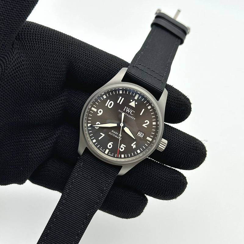 M+공장 IWC 마크20 그레이다이얼 블랙스트랩 Pilot Mark XX IW3282 Ti M+F 1:1 Best Edition Gray Dial on Black Nylon Strap MIYOTA 9015 엠플러스 출고 전 실물 검수사진 5