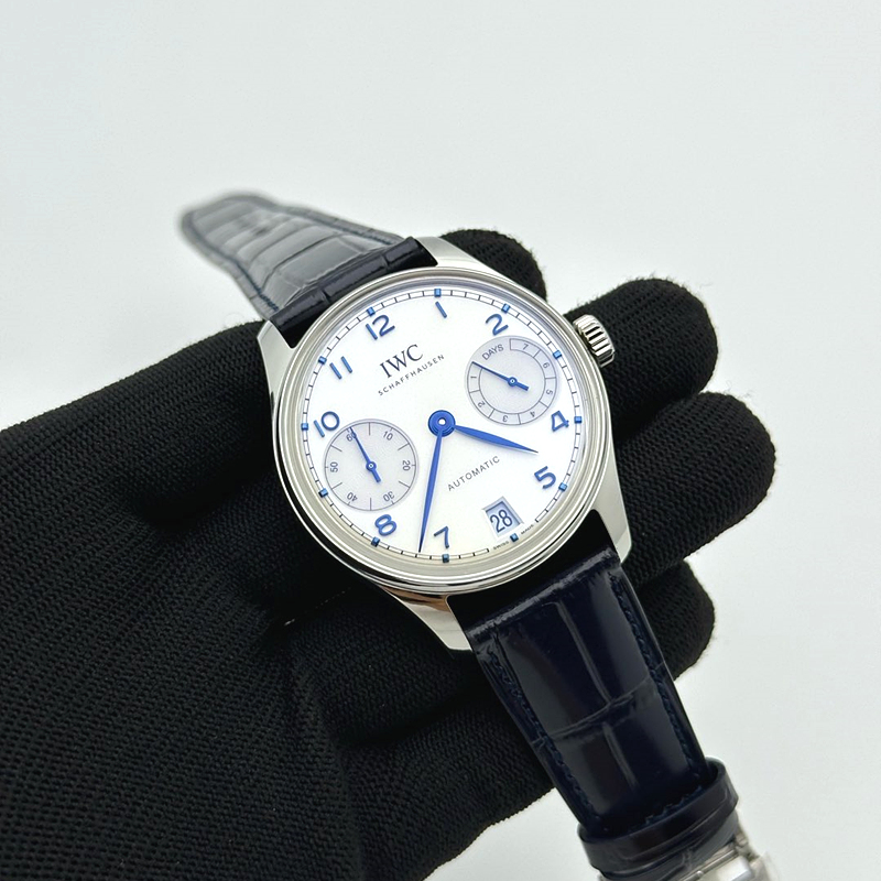 APS공장 IWC 포르투기저 스틸 화이트다이얼 블루가죽스트랩 Portugieser Automatic 42mm SS APSF 1:1 Best Edition White Dial Blue Marker on Blue Leather Strap A52011 출고 전 실물 검수사진 4