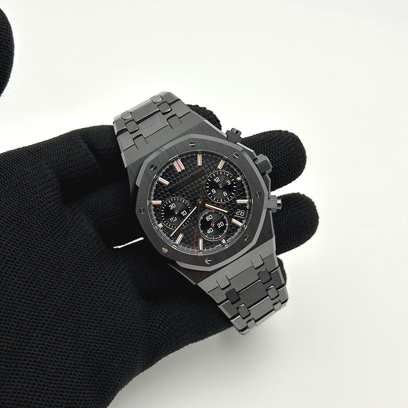 APS공장 오데마피게 로얄오크 크로노그래프 풀세라믹 블랙다이얼 브레이슬릿 26240 V2 Royal Oak Chrono 26240 Black Ceramic APSF 1:1 Best Edition on Ceramic Bracelet SA4401 Super Clone 출고 전 실물 검수사진 4