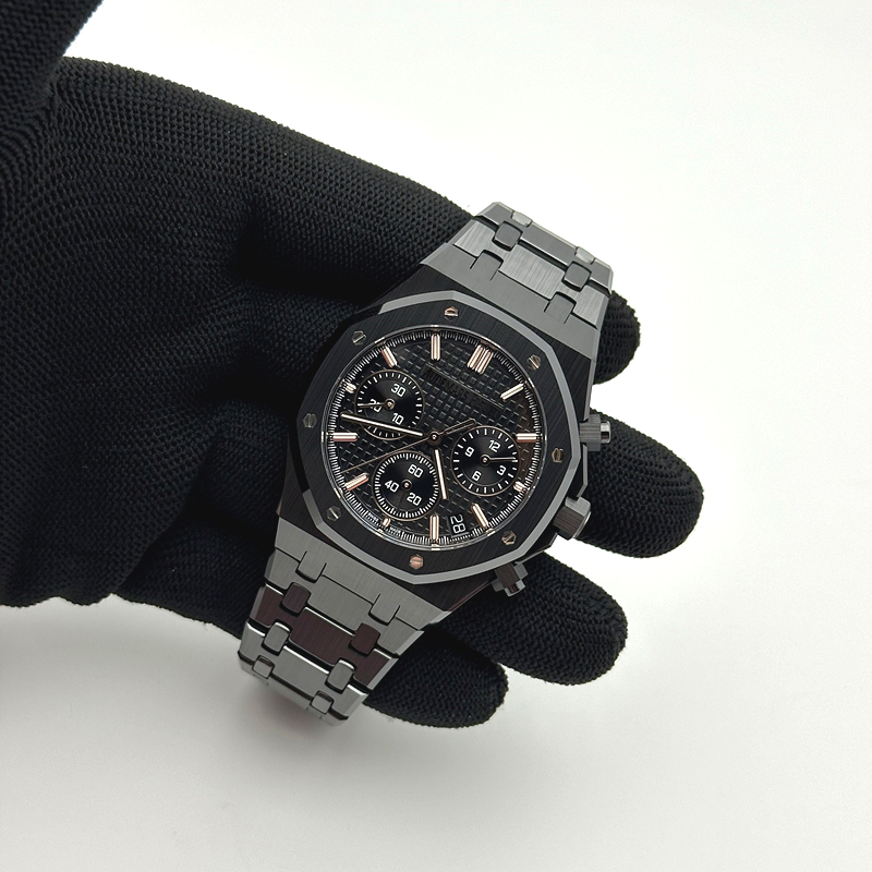 APS공장 오데마피게 로얄오크 크로노그래프 풀세라믹 블랙다이얼 브레이슬릿 26240 V2 Royal Oak Chrono 26240 Black Ceramic APSF 1:1 Best Edition on Ceramic Bracelet SA4401 Super Clone 출고 전 실물 검수사진 5