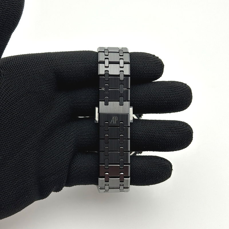 APS공장 오데마피게 로얄오크 크로노그래프 풀세라믹 블랙다이얼 브레이슬릿 26240 V2 Royal Oak Chrono 26240 Black Ceramic APSF 1:1 Best Edition on Ceramic Bracelet SA4401 Super Clone 출고 전 실물 검수사진 6