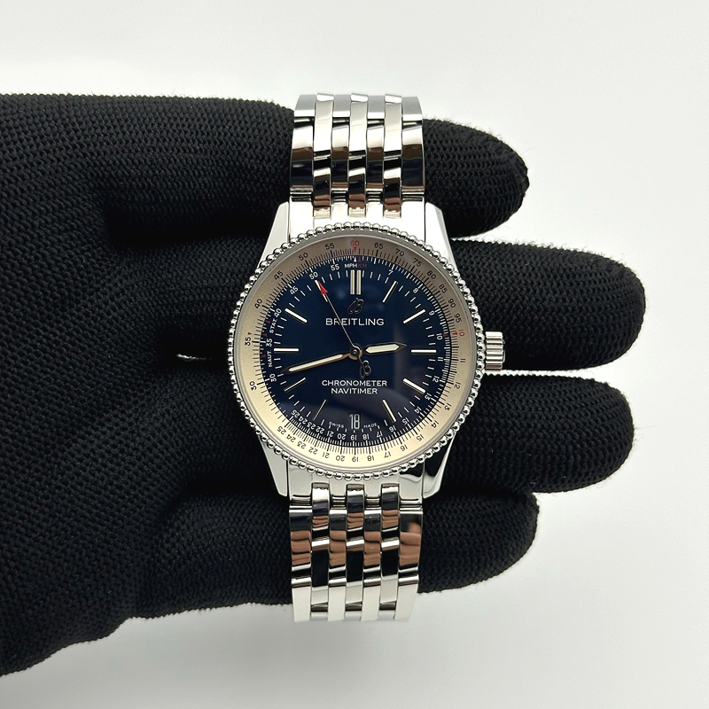 TF공장 브라이틀링 내비타이머 38 블루다이얼 브레이슬릿 Navitimer 38 Date SS TF 1:1 Best Edition Blue Dial on SS Bracelet A2824 출고 전 실물 검수사진 2