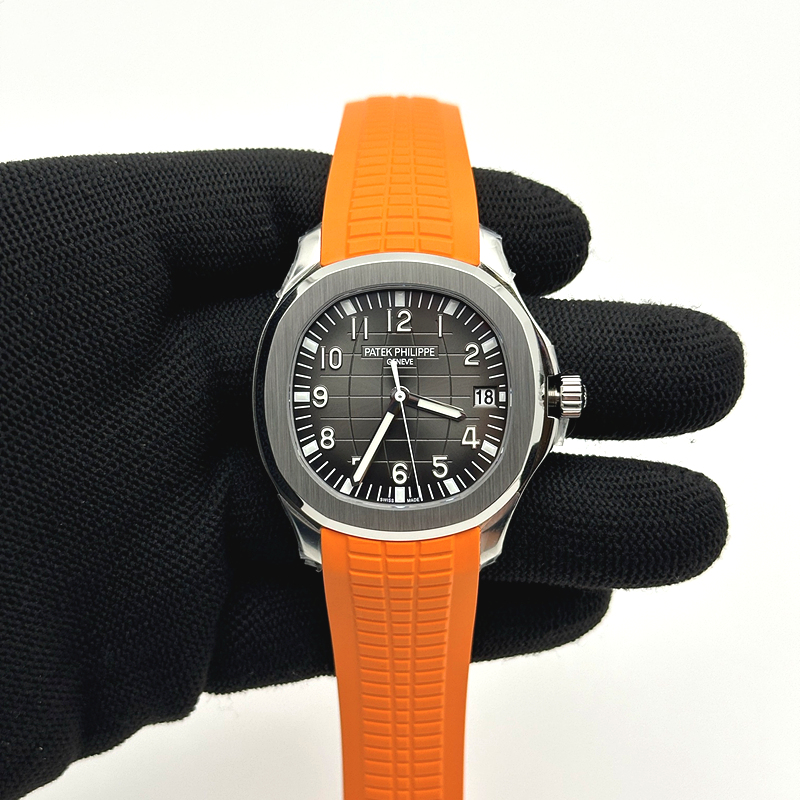 DD공장 파텍필립 아쿠아넛 5167 그레이다이얼 오렌지러버스트랩 Aquanaut Ref.5167 Orange SS/RU Grey/Num DDF DD330 출고 전 실물 검수사진 2