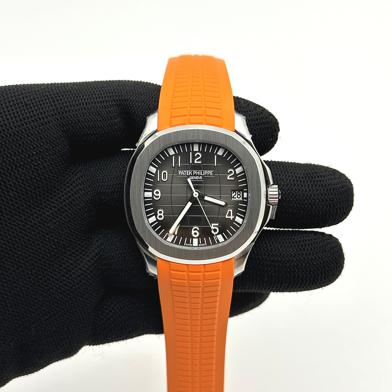 DD공장 파텍필립 아쿠아넛 5167 그레이다이얼 오렌지러버스트랩 Aquanaut Ref.5167 Orange SS/RU Grey/Num DDF DD330 출고 전 실물 검수사진 3
