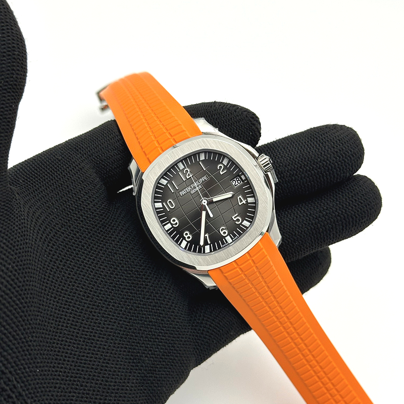 DD공장 파텍필립 아쿠아넛 5167 그레이다이얼 오렌지러버스트랩 Aquanaut Ref.5167 Orange SS/RU Grey/Num DDF DD330 출고 전 실물 검수사진 4