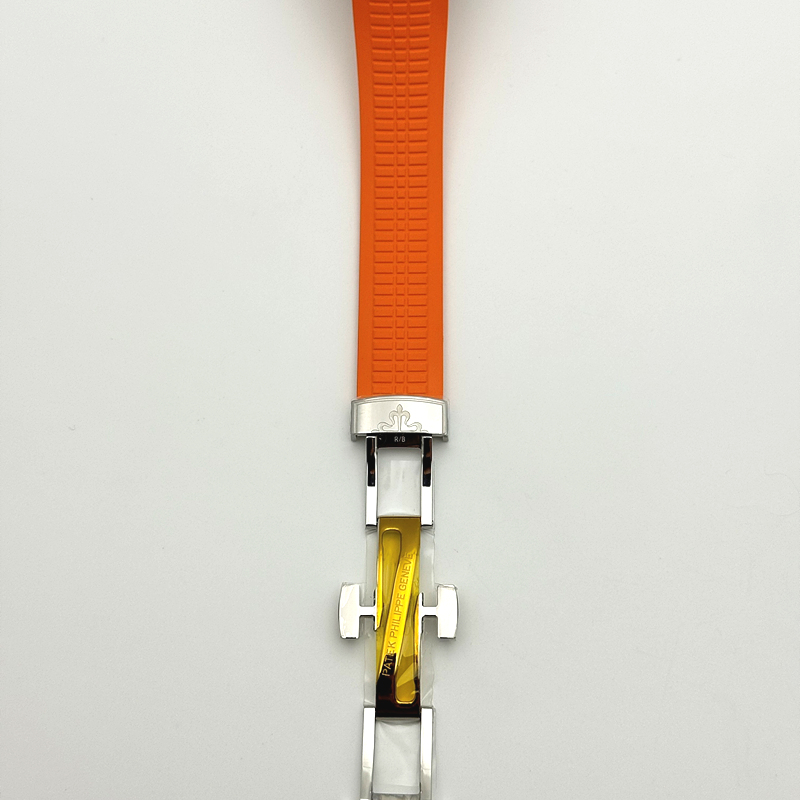 DD공장 파텍필립 아쿠아넛 5167 그레이다이얼 오렌지러버스트랩 Aquanaut Ref.5167 Orange SS/RU Grey/Num DDF DD330 출고 전 실물 검수사진 8