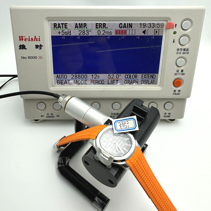 DD공장 파텍필립 아쿠아넛 5167 그레이다이얼 오렌지러버스트랩 Aquanaut Ref.5167 Orange SS/RU Grey/Num DDF DD330 출고 전 실물 검수사진 14