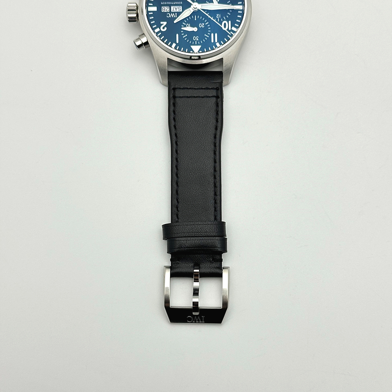 APS공장 IWC 파일럿 크로노그래프 388101 블랙다이얼 블랙가죽스트랩 출고 전 실물 검수사진 8
