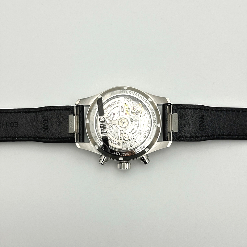 APS공장 IWC 파일럿 크로노그래프 388101 블랙다이얼 블랙가죽스트랩 출고 전 실물 검수사진 12