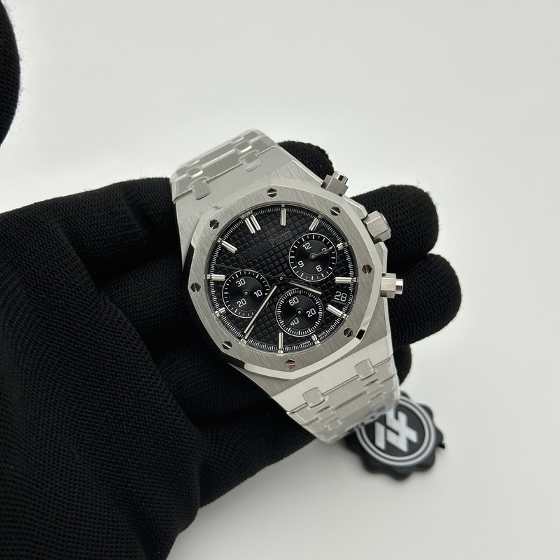 ZF공장 오데마피게 로얄오크 크로노그래프 26240 스틸 블랙다이얼 브레이슬릿 Royal Oak Chrono 26240 SS ZF 1:1 Best Edition Black Dial On SS Bracelet Super Clone DD4401 출고 전 실물 검수사진 4