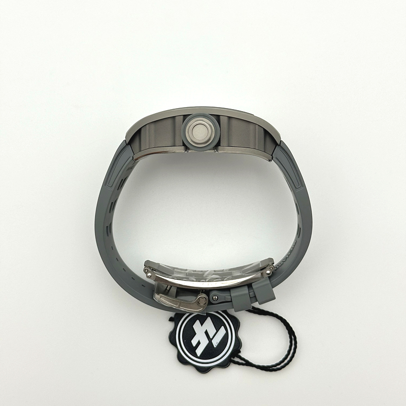 ZF공장 리차드밀 RM055 티타늄 스켈레톤다이얼 그레이러버스트랩 RM055 Titanium Carbide ZF 1:1 Best Edition Skeleton Dial On Gray Shark Rubber Strap RMUL2 Super Clone 출고 전 실물 검수사진 6