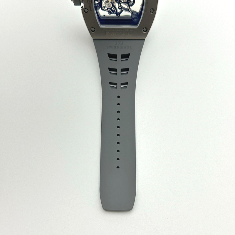 ZF공장 리차드밀 RM055 티타늄 스켈레톤다이얼 그레이러버스트랩 RM055 Titanium Carbide ZF 1:1 Best Edition Skeleton Dial On Gray Shark Rubber Strap RMUL2 Super Clone 출고 전 실물 검수사진 11